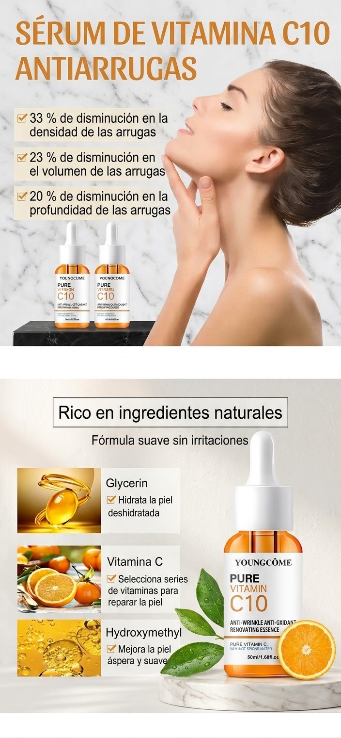 Sérum Vitamina C e Ácido Hialurónico Iluminador