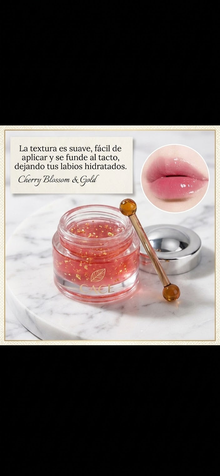 Aceite Bálsamo Labial CACE Miel y Cereza – Hidratante y Brillo Labial de Larga Duración